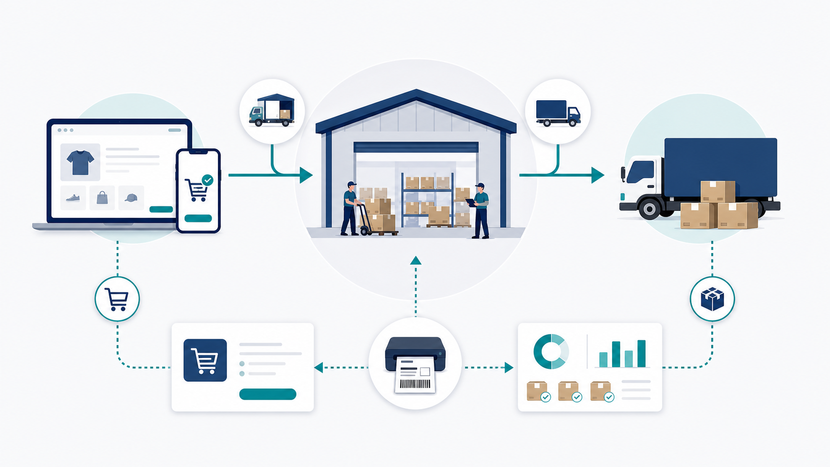 Shopifyシステム連携イメージ